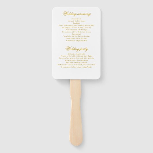  Regency Monogram Crest Wedding Programma Handwaaier (Achterkant)