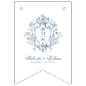  Regency Monogram Crest Wedding Vlaggetjes (Eerste vlag)