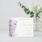 Regency Peacock en violet Enregistrer la carte Dat (Debout devant)