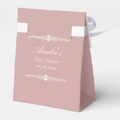 Regency Pink Baby Shower Bedankdoosjes (Achterkant)