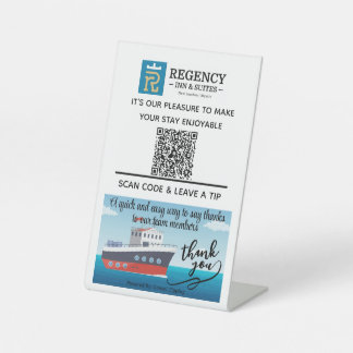 regency reclamebord met voetstuk