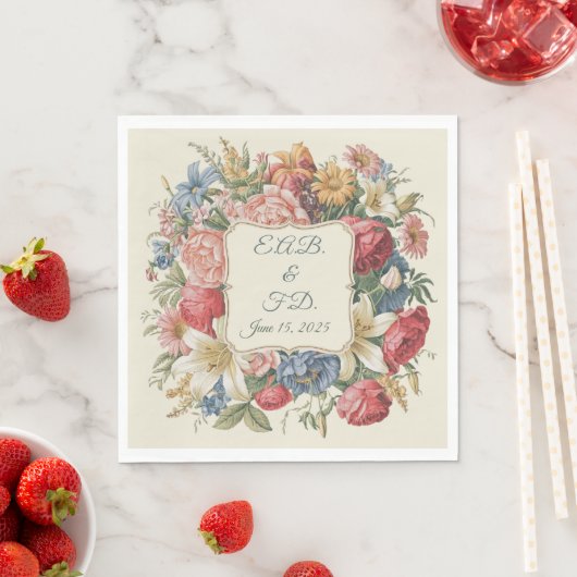 Regency stijl monogram serviette Regencycore Servet (Insitu)