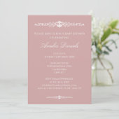 Regency Style Pink Baby Shower Invitation (Debout devant)