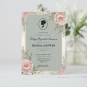 Regency tijdperk Florals Bridgerton Vrijgezellenfe Kaart (Staand voorkant)