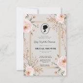 Regency tijdperk Florals Bridgerton Vrijgezellenfe Kaart (Voorkant)