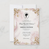 Regency tijdperk Florals Bridgerton Vrijgezellenfe Kaart (Voorkant)