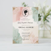 Regency tijdperk Florals Bridgerton Vrijgezellenfe Kaart (Staand voorkant)