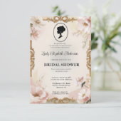 Regency tijdperk Florals Bridgerton Vrijgezellenfe Kaart (Staand voorkant)