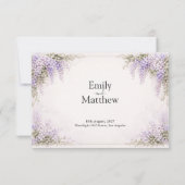 Regency Wisteria Wedding Bedankkaart (Achterkant)