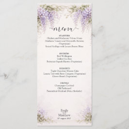 Regency Wisteria Wedding Menu Card