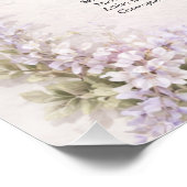 Regency Wisteria Wedding Seating Chart Poster (Coin)