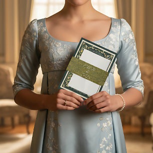 Regencycore Elegant formele Engels Regency bruilof Uitnodigingen Wikkel