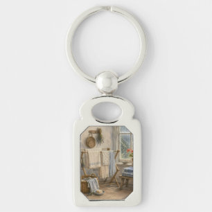 Regendag Cottage Waskamer Sleutelhanger