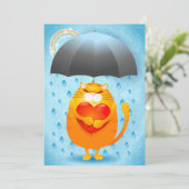 Regendag Feestdagenkaart (Staand voorkant)