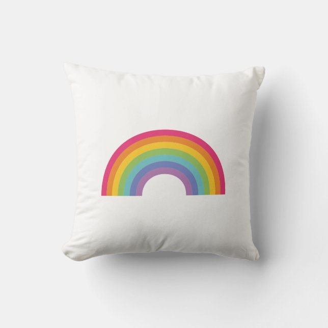 Regendag Regenboog Kussen (Voorkant)