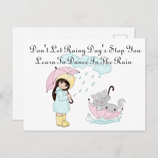 Regendagen Briefkaart (Voorkant / Achterkant)