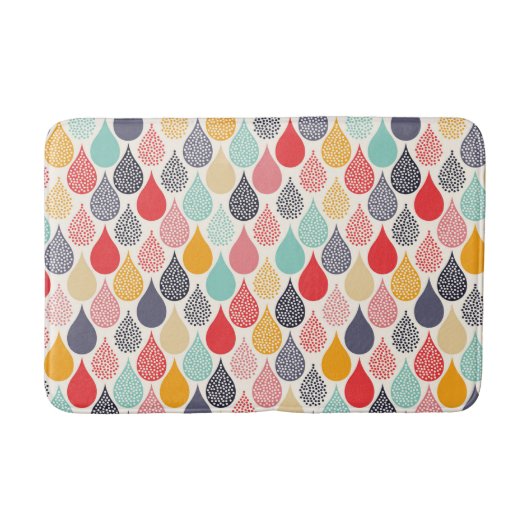 Regendruppel Pop Art Dot Pattern Badmat (Voorkant)