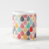 Regendruppel Pop Art Dot Pattern Extra Grote Beker (Voorkant)