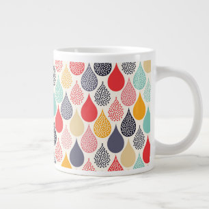 Regendruppel Pop Art Dot Pattern Extra Grote Beker