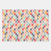 Regendruppel Pop Art Dot Pattern Inpakpapier Vel (Voorkant 2)