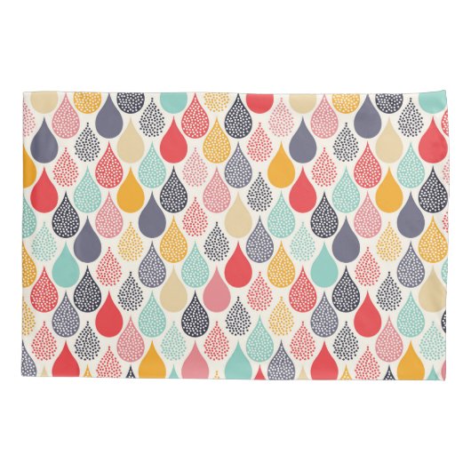 Regendruppel Pop Art Dot Pattern Kussensloop (Achterkant-Links)