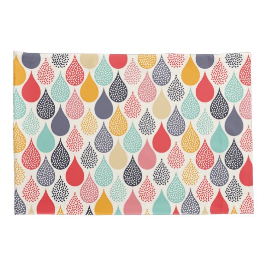 Regendruppel Pop Art Dot Pattern Kussensloop (Achterkant-Rechts)