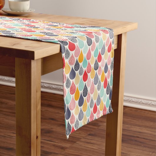 Regendruppel Pop Art Dot Pattern Medium Tafelloper (Voorbeeld)
