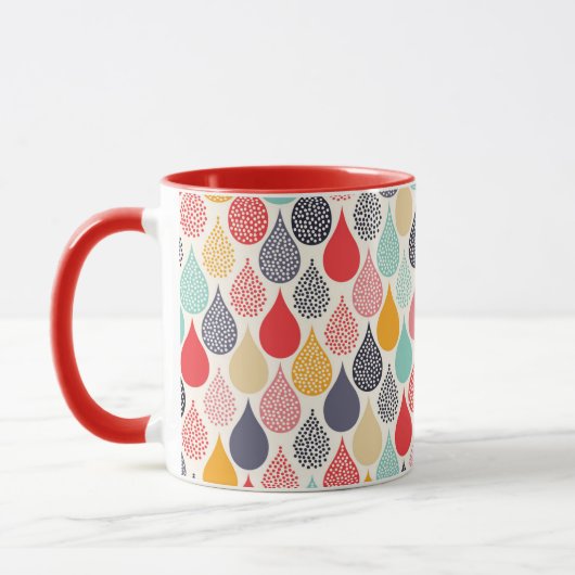 Regendruppel Pop Art Dot Pattern Mok (Links)