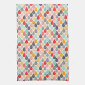 Regendruppel Pop Art Dot Pattern Theedoek (Verticaal)