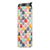 Regendruppel Pop Art Dot Pattern Thermosbeker (Gedraaid links)