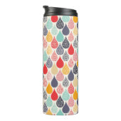 Regendruppel Pop Art Dot Pattern Thermosbeker (Geroteerd rechts)