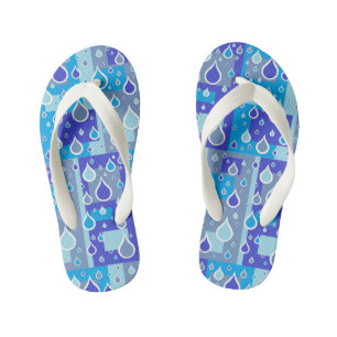 Regendruppels april buien multi blauwe ontwerp kinder teenslippers