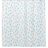 regendruppels | Blauw en Wit Schattige Douchegordi Douchegordijn (Voorkant)