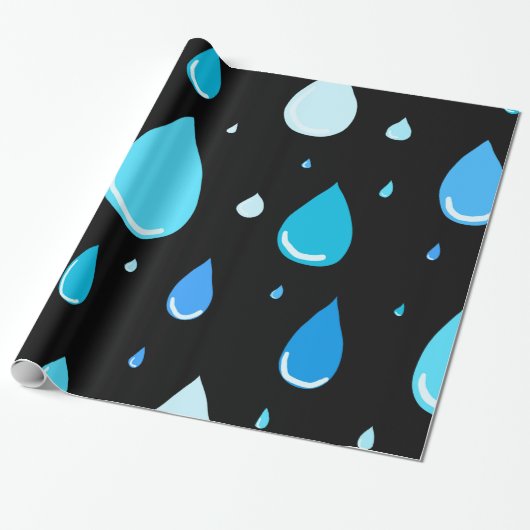 Regendruppels Cadeaupapier (Uitgerold)