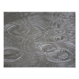 Regendruppels en -cirkels foto afdruk