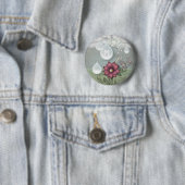 regendruppels - Gepersonaliseerd monogram Ronde Button 5,7 Cm (In situ)