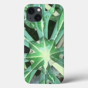 Regendruppels op Bladeren iPhone 13 Hoesje