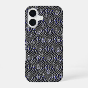 Regendruppels op metaal iPhone 16 hoesje