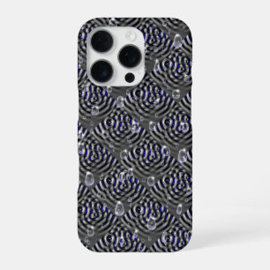 Regendruppels op metaal iPhone 16 pro hoesje