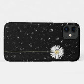 regendruppels op witte madelief Case-Mate iPhone case (Achterkant (horizontaal))