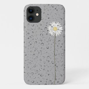regendruppels op witte mais iPhone 11 hoesje