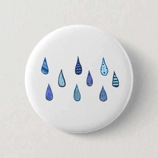 Regendruppels Ronde Button 5,7 Cm (Voorkant)