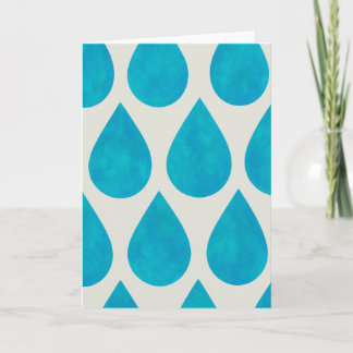 Regendruppels/Teardrops Patroon Waterverf Groet Kaart