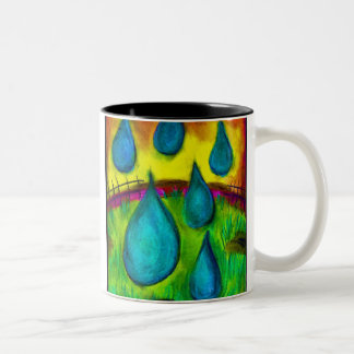 Regendruppels Tweekleurige Koffiemok