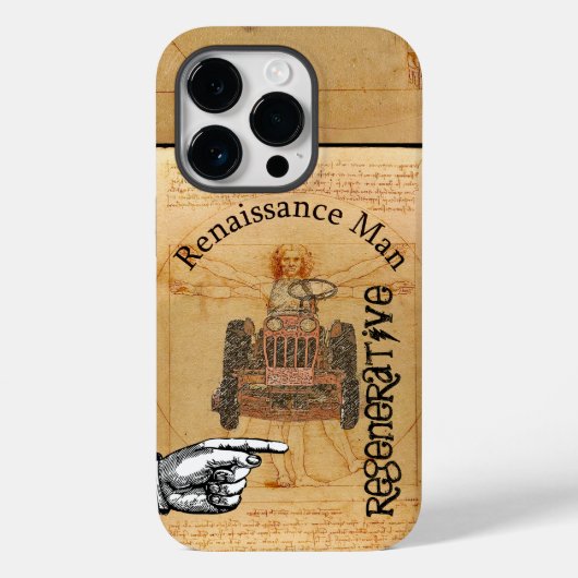 Regeneratief Renaissance Man Steampunk geïnspireer Case-Mate iPhone Case (Achterkant)