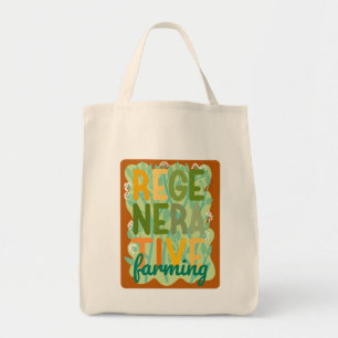 Regeneratieve landbouw gezond leven herbruikbaar tote bag