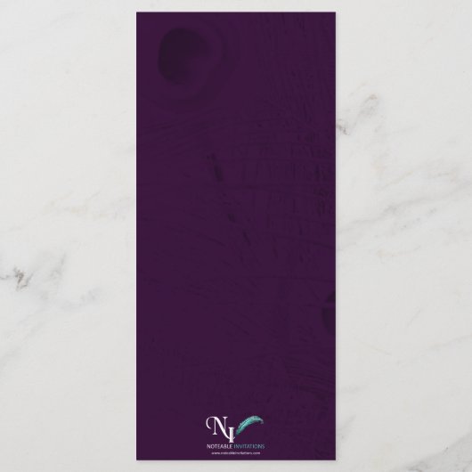 Régénération de paon dans le menu Mariage violet (Dos)