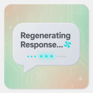Regenererende respons... 🔄 Grappige AI kerst Vierkante Sticker