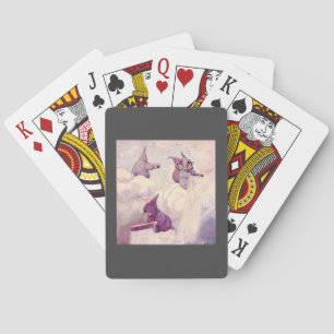 Regenfeeën die regen maken pokerkaarten