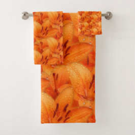 Regengekust Oranje-Aziatische tijgergelieerd Bad Handdoek